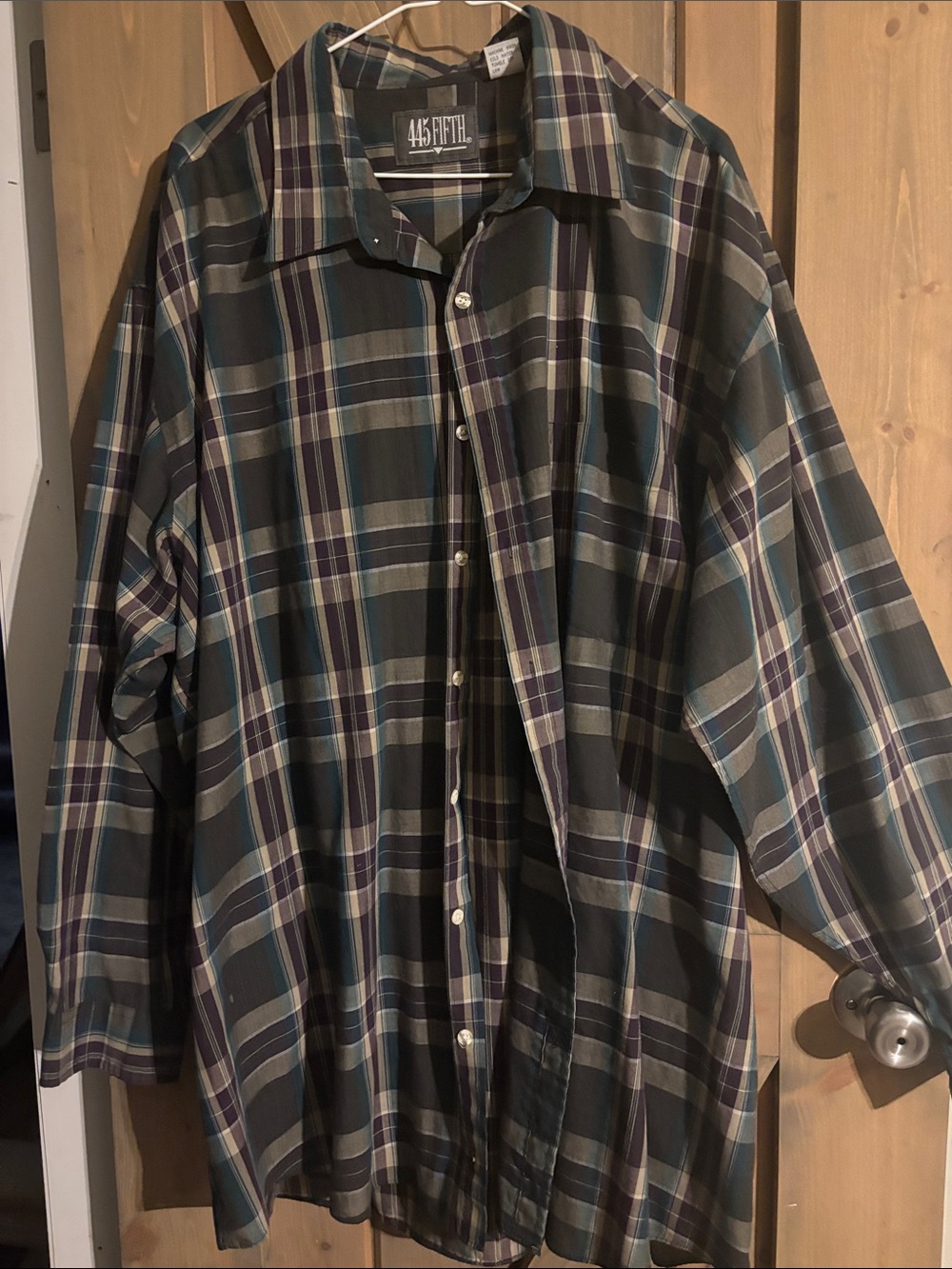 45 Fifth Men's Plaid Button-Up Shirt - Black & Green